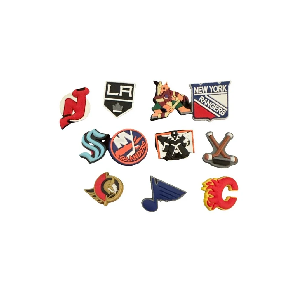 Croc Charms Jibbitz HOCKEY NHL LOT of 12
